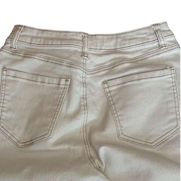 SO Beige Patchwork Wide Leg High Waisted Jeans 7 / 28 - Picture 6 of 13